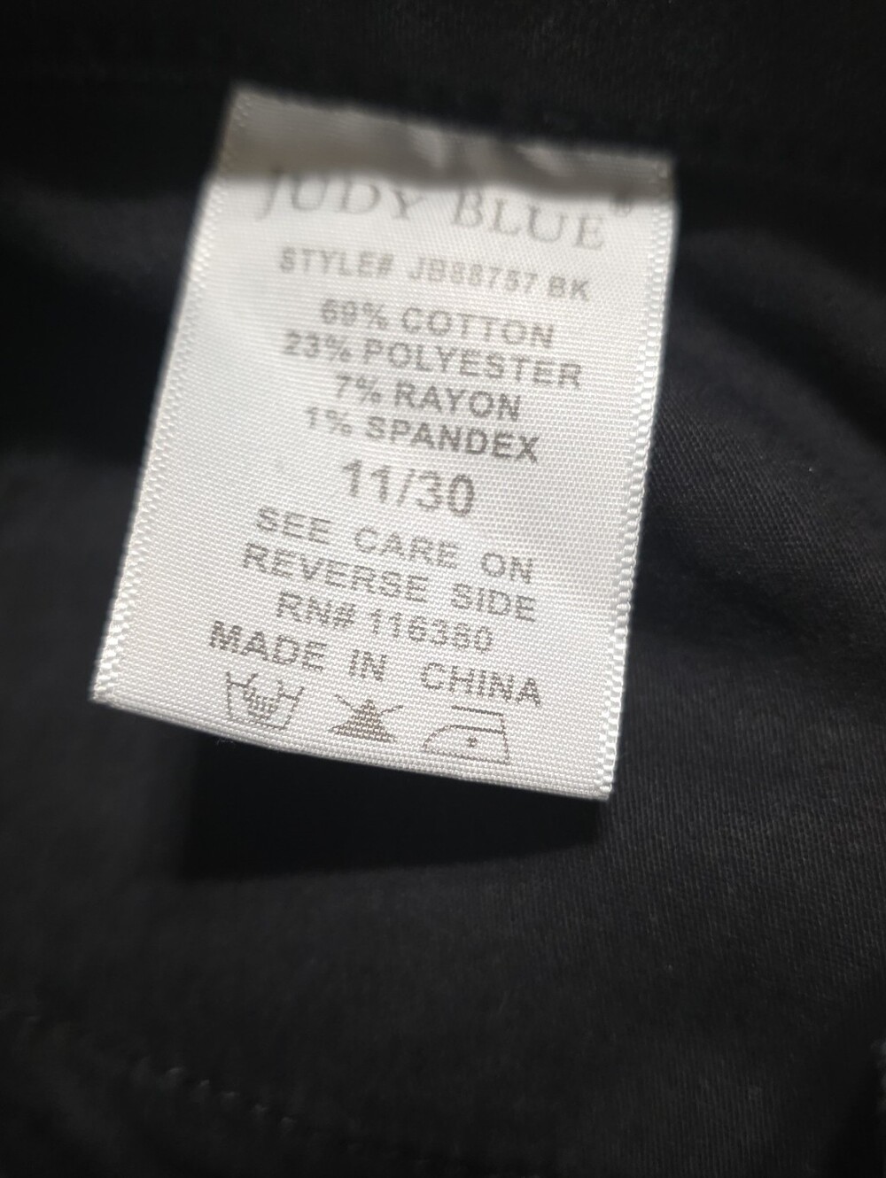 Women's Judy Blue Skinny Fit Black Jeans Sz 30/11. - Picture 4 of 4